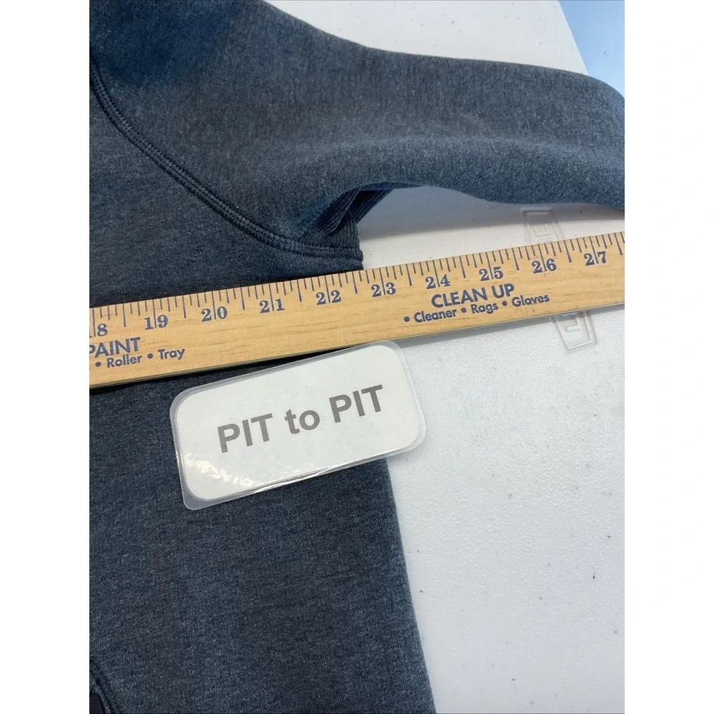 LULULEMON Womens Avenue Pullover Size MD Dark Grey Funnel Neck Sweatshirt Fleece - Picture 9 of 11